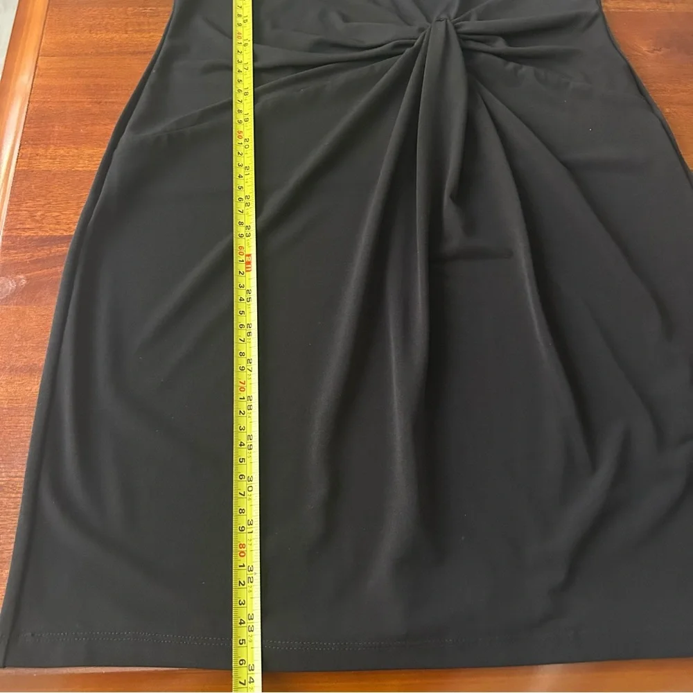 Michael Kors NEW Black short sleeve cowl neck knot tie waist cocktail dress‎ NWT